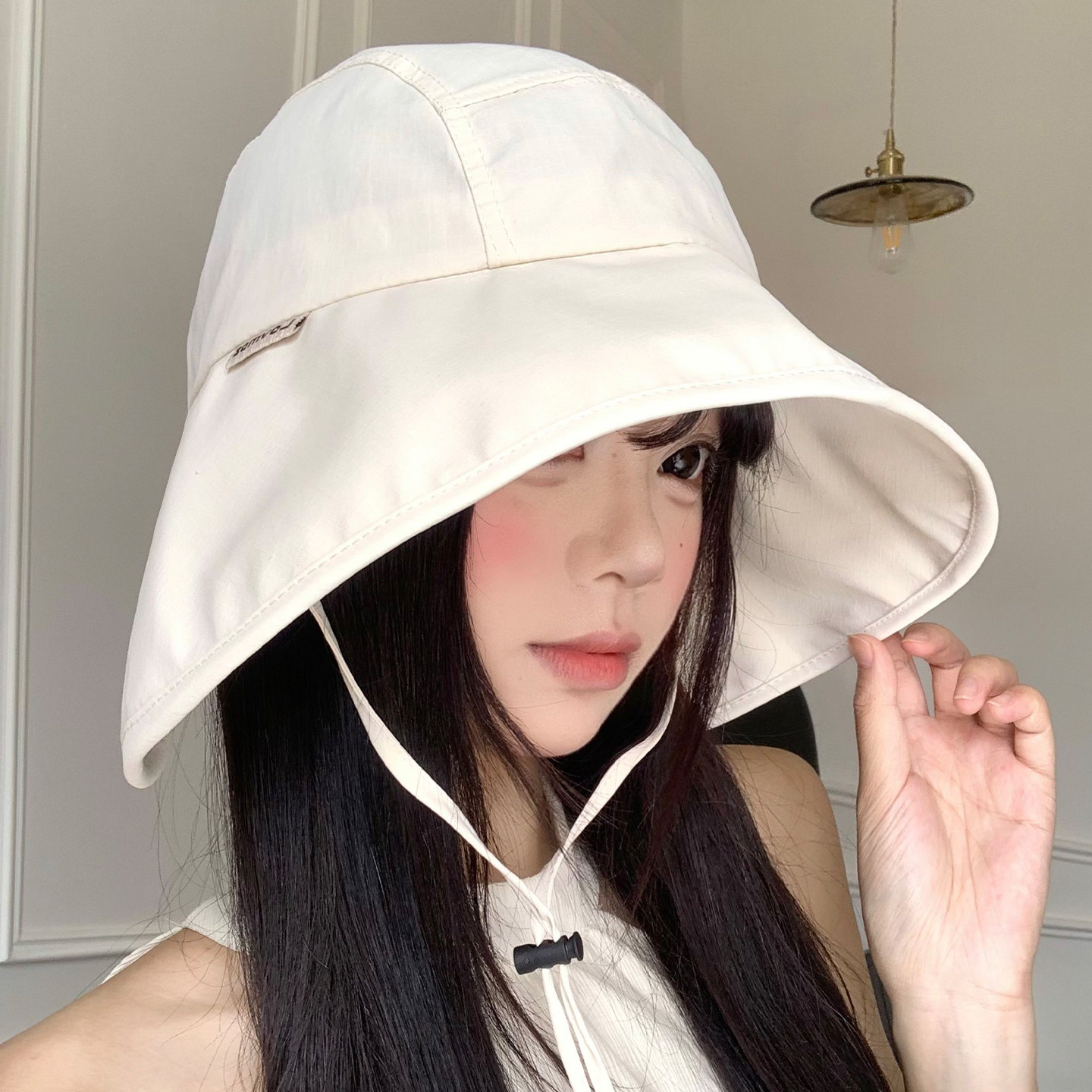 大帽檐速干渔夫帽女夏季出游遮阳图片