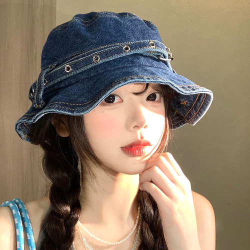 日系复古牛仔渔夫帽子女2026新款