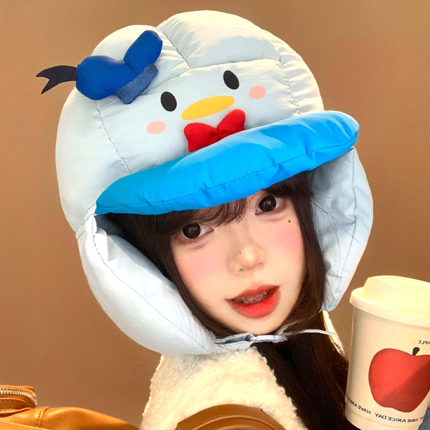 迪士尼正版唐老鸭充棉护耳雷锋帽