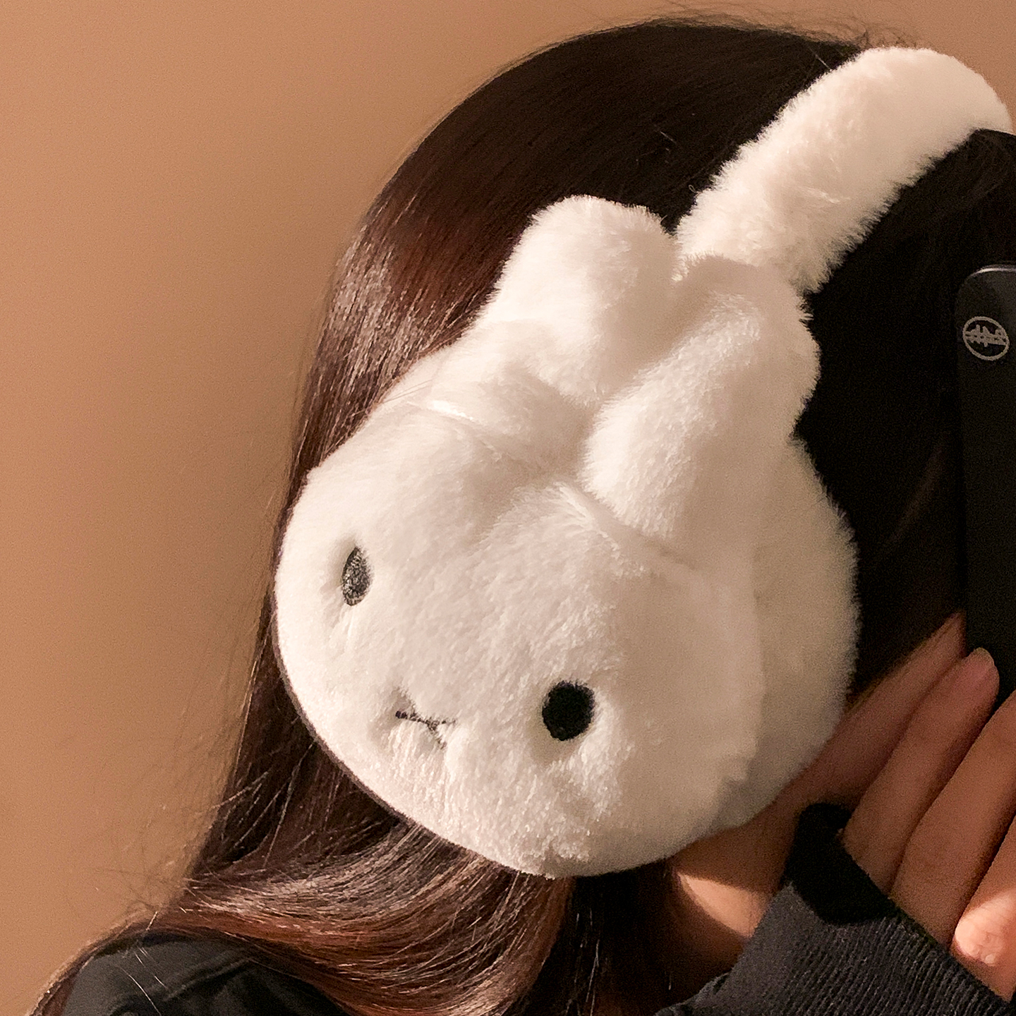 可爱米菲兔毛绒耳罩女冬季加绒