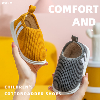 加绒儿童棉拖鞋秋冬季包跟秋冬季