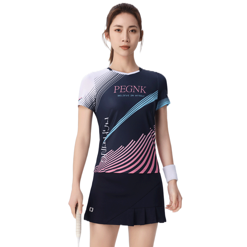 2026新款羽毛球服女套装短袖短裙运动训练服比赛上衣网球服