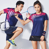 羽毛球服套装 短袖 女款 佩琪酷2025新款 夏季 速干运动球衣比赛队服男