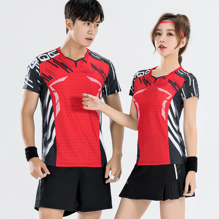 佩琪酷2026夏季羽毛球服短袖T恤男女套装速干运动服网球比赛上衣