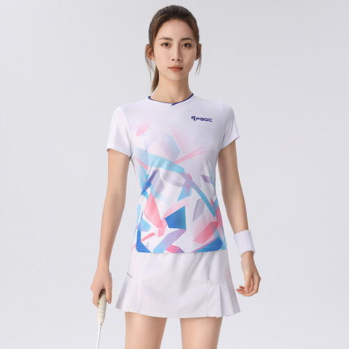 2026夏季羽毛球服女新款套装时尚印花速干透气定制球队比赛运动服