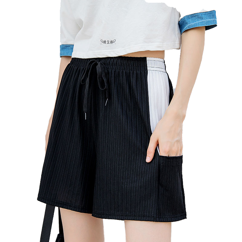 2025夏季新款休闲短裤女学生韩版宽松大码热裤口袋日系五分阔腿裤