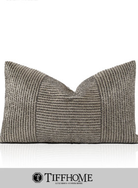 高端奢华手工串珠钉珠绣设计师抱枕靠枕居家软装样板房配饰腰枕套