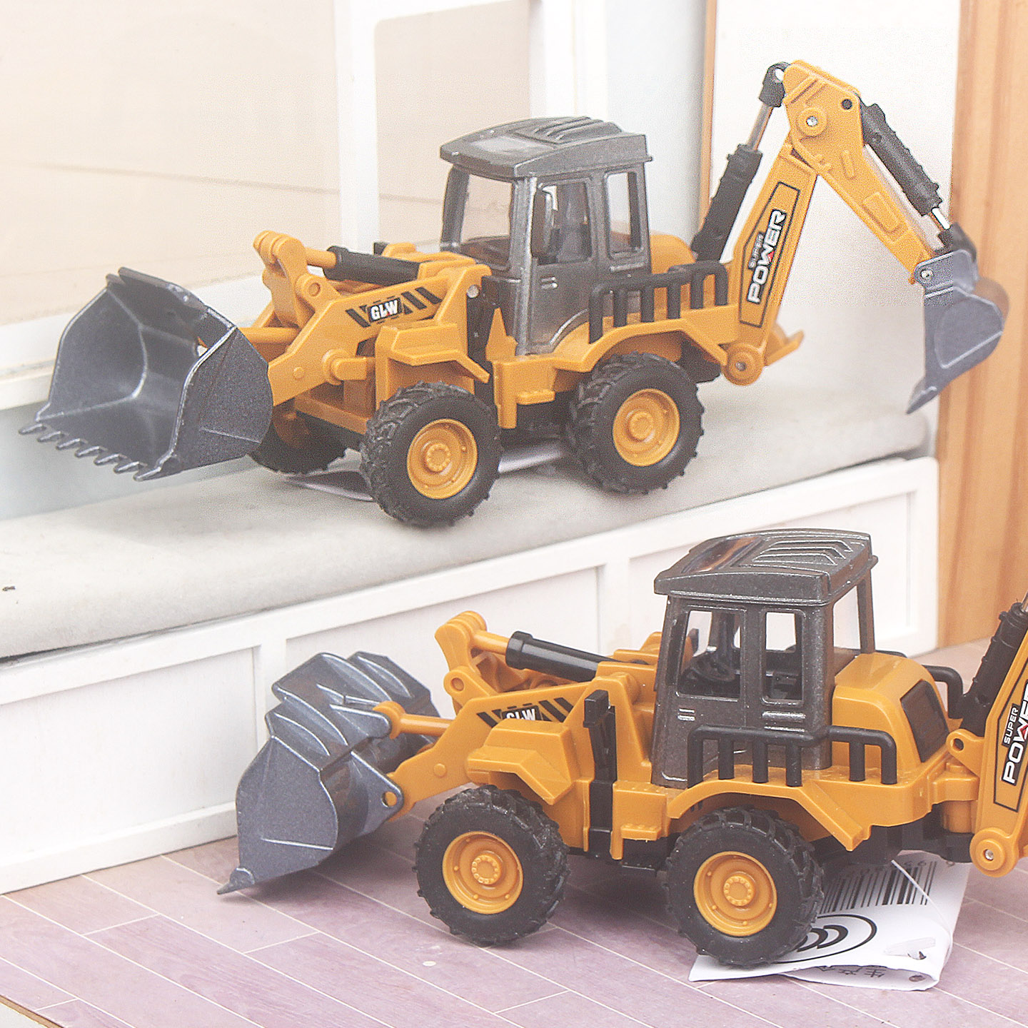 惯性前行推土机挖掘机两用工程车仿真模型儿童益智玩具男生日礼物