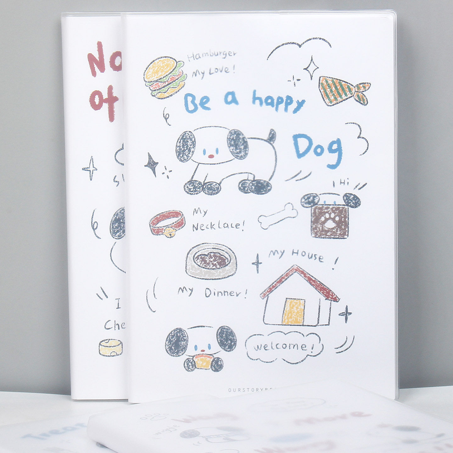 初品胶套笔记本子文具B5大号可爱卡通学生横线日记事手账轻松小狗