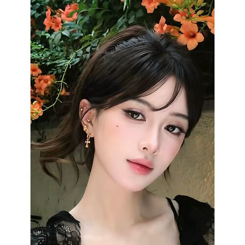 ECHOZOE“美女的搭配”克罗x耳环十字架小众设计高级轻奢气质耳饰