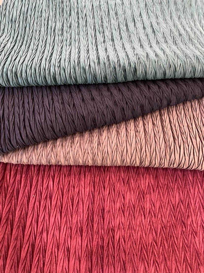 丽丝绒竹叶压折压花金丝绒烂花意大利绒旗袍连衣裙布料乔绒韩国