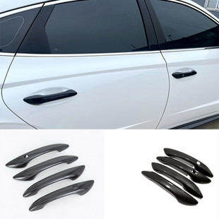 现代20-23-24款十代十一代索纳塔黑武士外拉手改装车门把手装饰