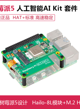 树莓派Pi5 官方AI Kit Hailo8L人工智能 AI HAT+扩展板13/26Tops