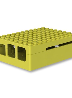 适用树莓派3B+外壳 黄色有摄像头开孔 外壳 Pi CBPIBLOX