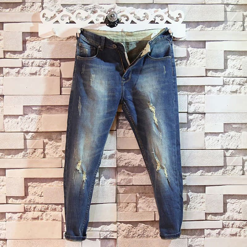 Jeans pour jeunesse pieds Slim pour printemps - Ref 1462772 Image 1