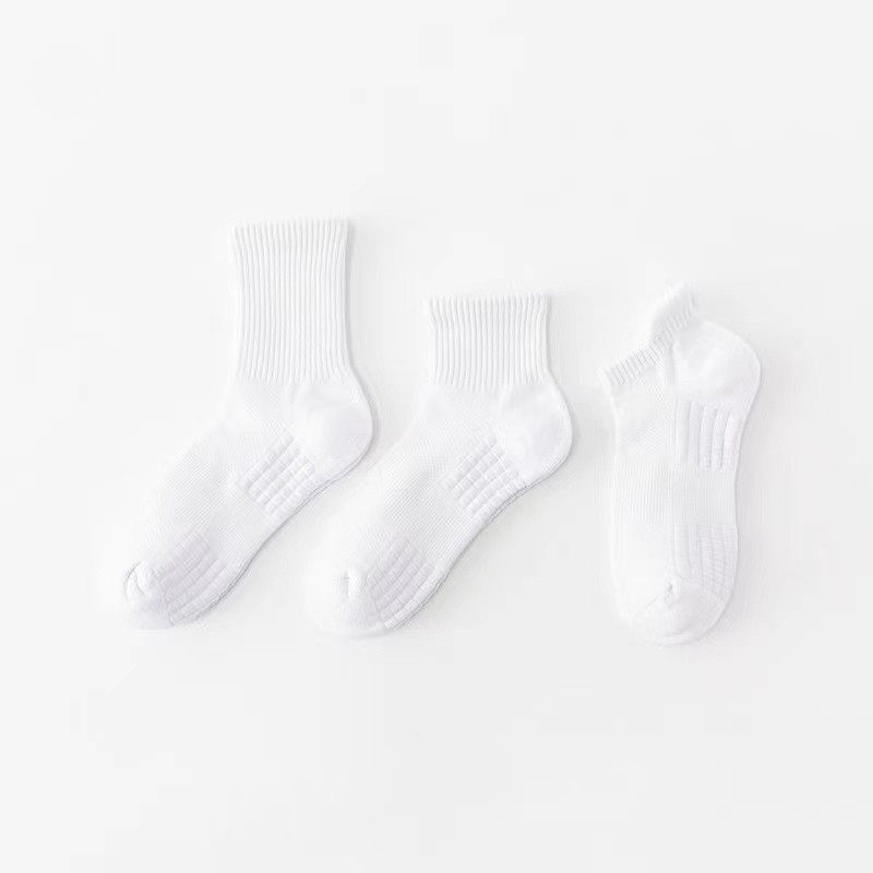四季可穿户外毛巾按摩底男女袜棉方格毛圈加厚吸汗运动袜子