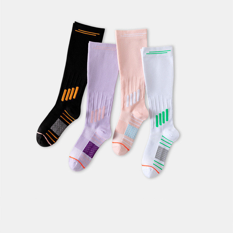 压力跑步户外速干吸汗女生袜子中筒袜学生袜拼色新款runing socks