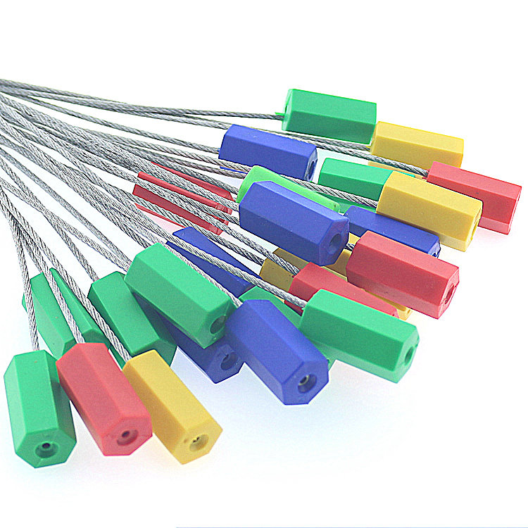 防掉包挂锁一次性抽紧式钢丝封条 货柜锁 物流集装箱塑料铅封30cm