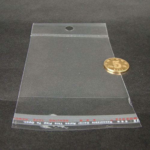 现货9*22透明袋包装OPP不干胶自粘袋塑料袋自封袋100个挂孔