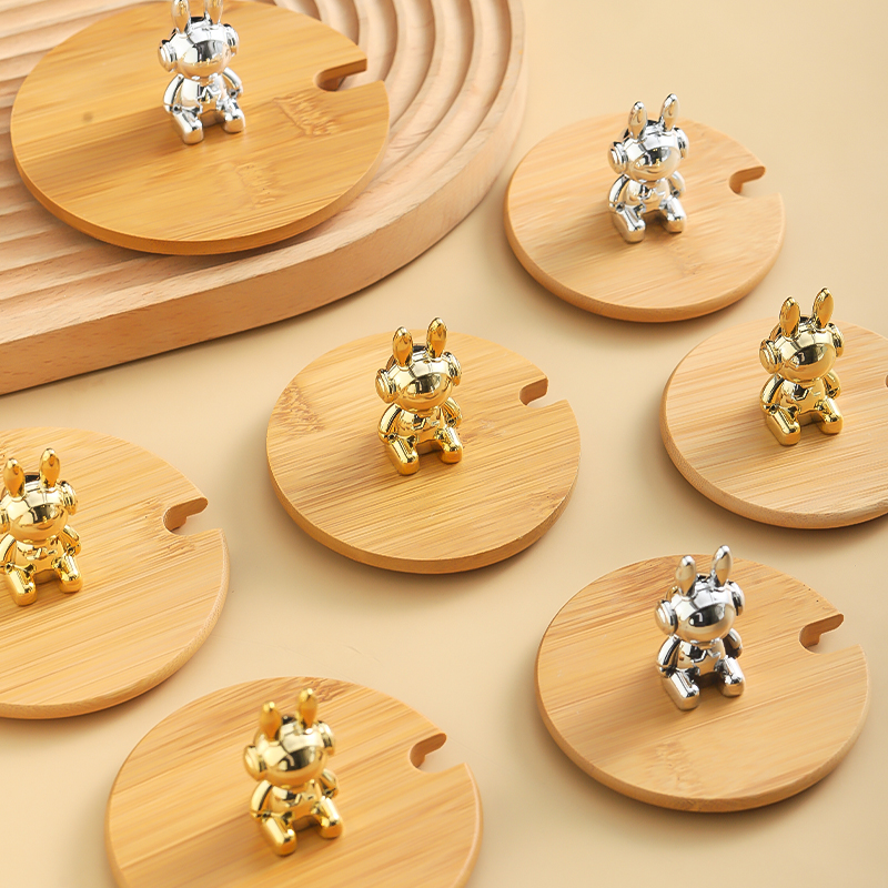 竹木杯盖通用开口早餐杯专用盖子