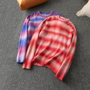 新款 圆领长袖 时尚 保暖舒适 套头毛线衣 气质 春秋外贸韩版