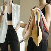 美背文胸K 新款 小清新撞色轻薄无钢圈睡眠文胸小胸聚背心式 JP228