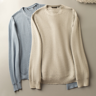 新款 圆领长袖 经典 休闲舒适 套头毛线衣 百搭 春秋外贸韩版