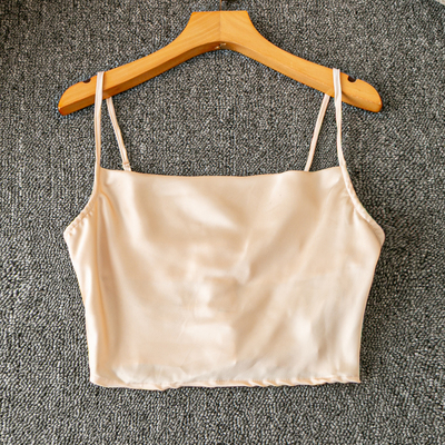 纯色气质简约短款背心吊带衫