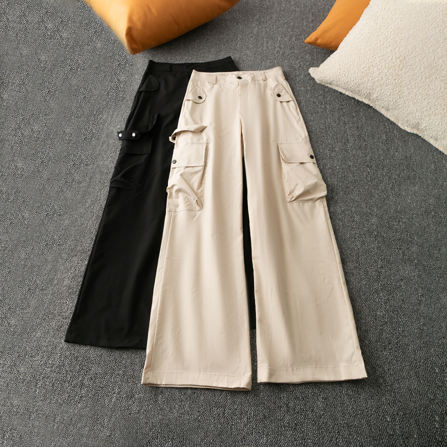 简约显瘦纯色百搭休闲长裤