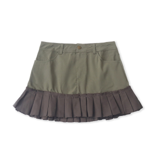 拼色款 春夏外贸韩版 气质 时尚 一粒扣半身短裙 新款