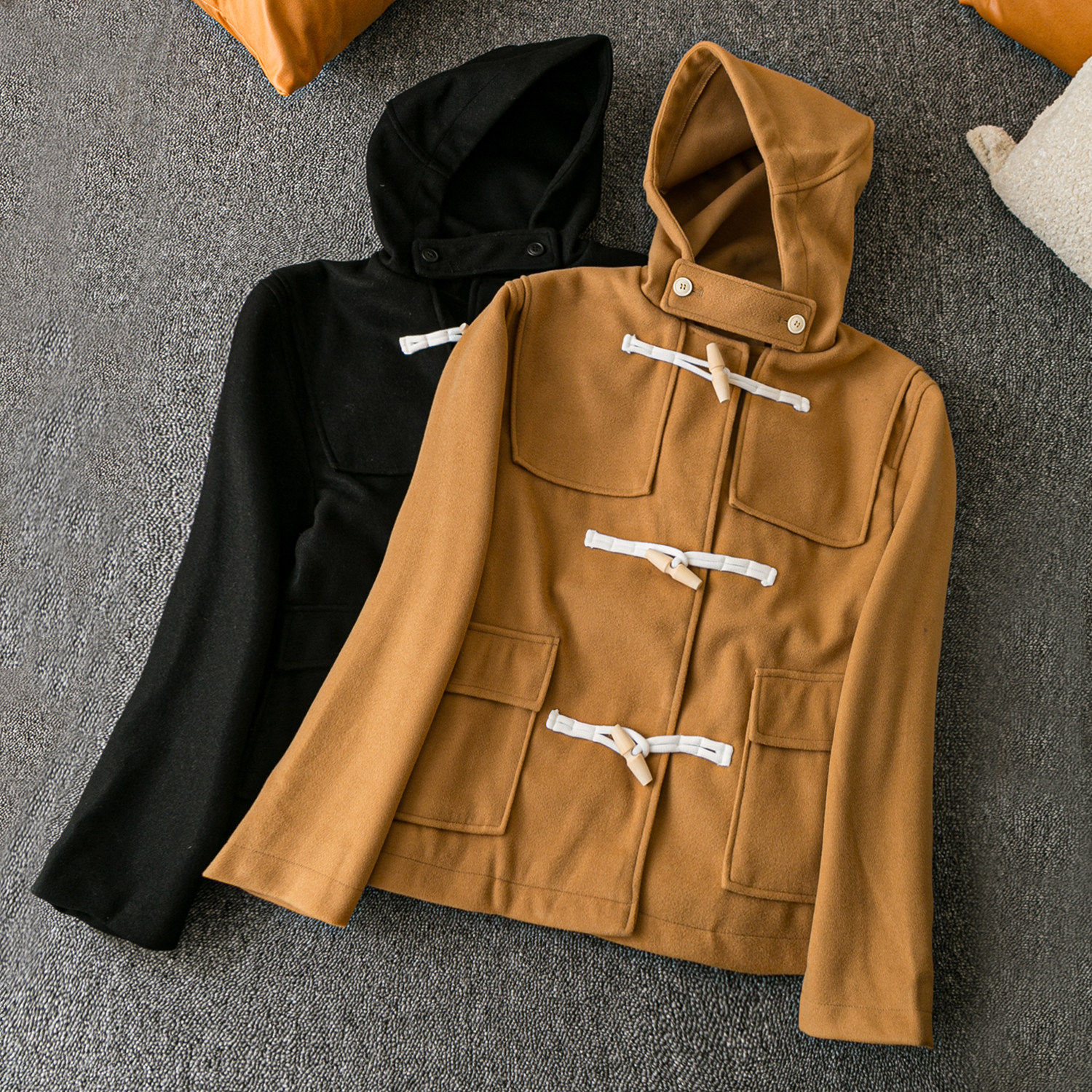 春秋外贸韩版新款   气质时尚   减龄活泼  短款连帽长袖呢子外套,女装/女士精品,短外套,淘宝优惠券,粉丝福利购,淘宝优惠卷