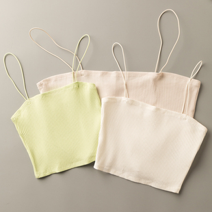 小吊带衫 新款 简约百搭 修身 吊带抹胸 夏季 纯色百搭 外贸韩版