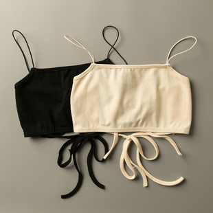 新款 背心系带吊带衫 减龄百搭 短款 活泼气质 春夏外贸韩版