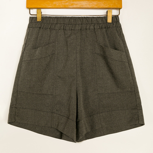 春秋外贸韩版新款 休闲时尚 青春靓丽 经典松紧腰短裤