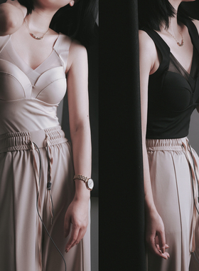 冰丝无痕背心女轻薄显瘦带胸垫免穿文胸吊带打底无袖外穿K-JP665