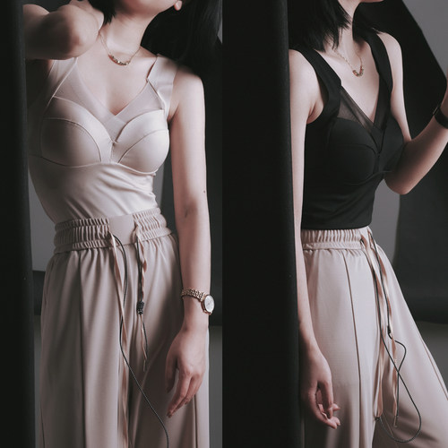 吊带打底无袖外穿冰丝无痕背心