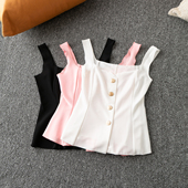 四粒扣开衫 春秋外贸韩版 背心马夹 简约 百搭气质 新款 时尚