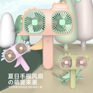 小风扇迷你卡通手持手动风扇独角兽造型风扇手拿风扇