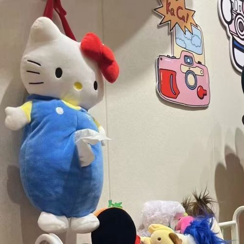 HelloKitty猫纸巾盒纸巾可爱车载收纳盒玩偶客厅纸巾套女生日礼物