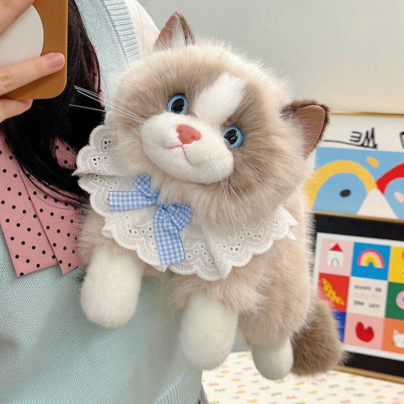 仿真布偶猫娃娃背包玩偶小猫咪毛绒公仔女双肩包玩具儿童生日礼物
