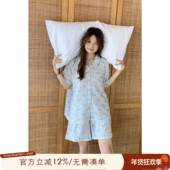 ALIN大码 家居2024新款 胖mm小狗卡通睡衣女夏可爱200斤纯棉家居服