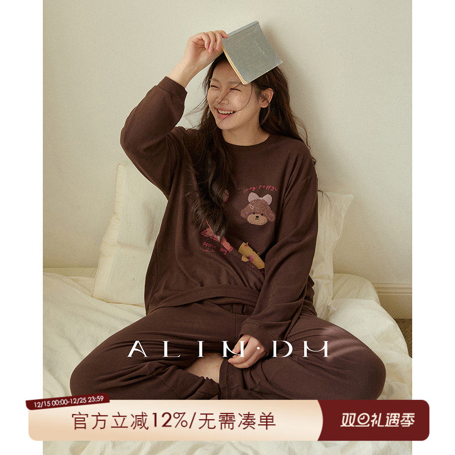 ALINDM大码微胖mm卡通磨毛睡衣女2025新款冬加厚200斤保暖家居服