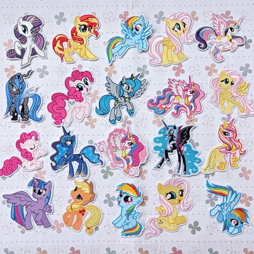 卡通刺绣布贴花独角兽龙骧包书