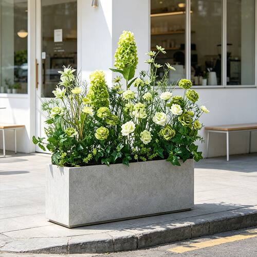 仿真假绿植造景高端轻奢室内仿生绿色花艺植物花槽箱橱窗装饰摆件