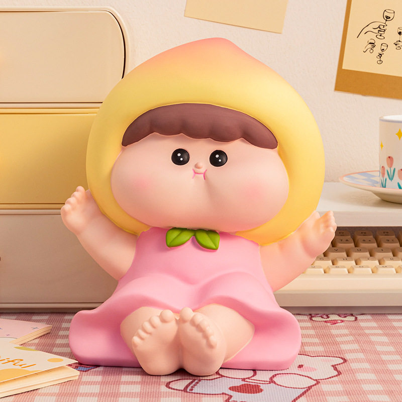 水果女孩存钱罐搪瓷耐摔可存可取儿童可爱创意家居桌面公仔摆件,家居饰品,桌面摆件,淘宝优惠券,粉丝福利购,淘宝优惠卷