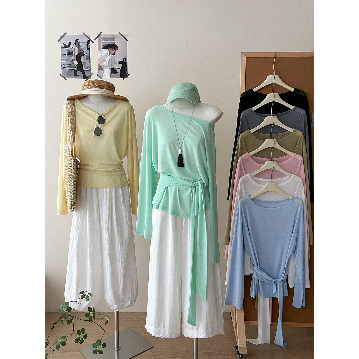 法式度假风冰丝雪花棉防晒T恤女夏系飘带不规则露肩空调罩衫上衣,女装/女士精品,T恤,淘宝优惠券,粉丝福利购,淘宝优惠卷