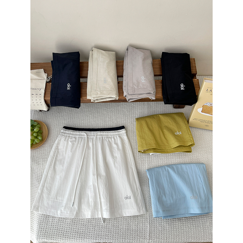 山系速干撞拼色松紧腰工装短裙女夏美式防走光运动休闲a字半身裙