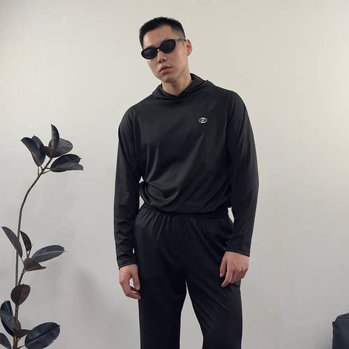 Roast Lucky 运动连帽套装男款2024新款速干健身休闲长裤春秋