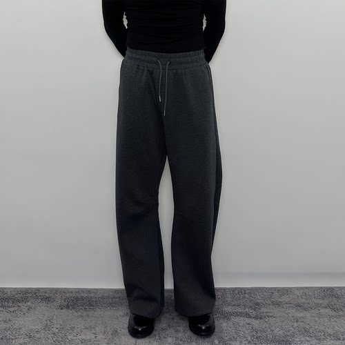 Roast lucky春秋A字型弯刀香蕉裤 运动健身时尚直筒宽松休闲长裤