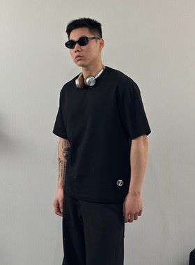 Roast Lucky 基础烫印廓形短袖 280g 双面针织 Boxy短宽T恤